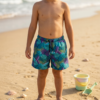 1781859163761-clean Kids Tropical Night Swimshorts P217 شورت شاطئ بنقشة الغابة الليلية