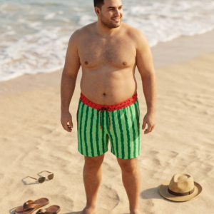 1781859770279-clean Watermelon Crush Oversize Swim Shorts P205 شورت سباحة حلوى البطيخ مقاسات خاصة