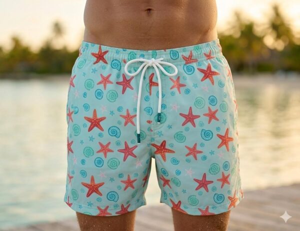 Starfish Shore SwimShorts  P208 | مايوه شاطئ النجوم ⚓️