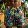 Abstract Jungle ٍSwimshorts P201 | مايوه الغابة التجريدية 🌿✨