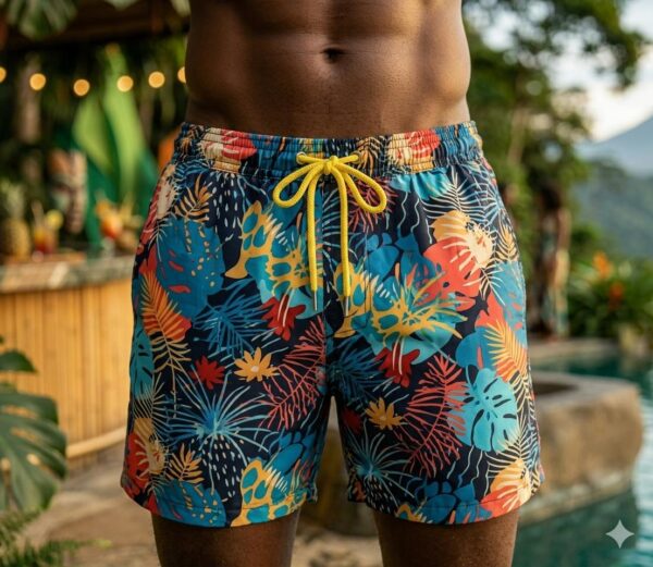 Abstract Jungle ٍSwimshorts P201 | مايوه الغابة التجريدية 🌿✨