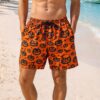 Spooky Pumpkin Swim Shorts P158 مايوه القرع المخيف