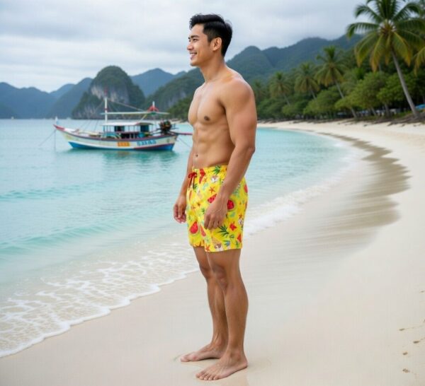 WhatsApp Image 2026-03-14 at 1.30.11 PM Tropical Treats Swim Shorts p169 مايوه حلويات استوائية