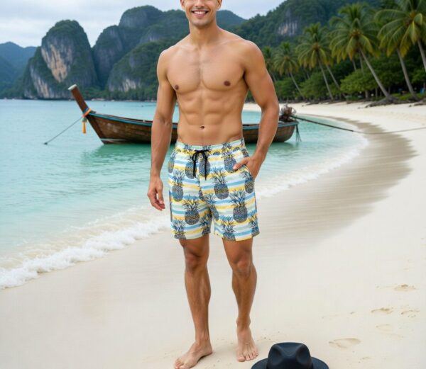 WhatsApp Image 2026-03-14 at 1.42.09 PM Pineapple Paradise Swim Shorts p172 مايوه جنة الأناناس