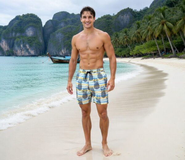 WhatsApp Image 2026-03-14 at 1.42.14 PM Pineapple Paradise Swim Shorts p172 مايوه جنة الأناناس