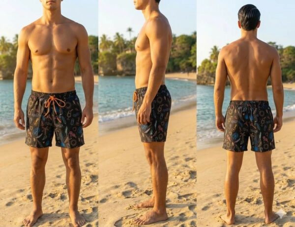 Midnight Carnival Swim Shorts P193 مايوه كرنفال منتصف الليل
