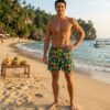 Tropical Oasis Swim Shorts p196 مايوه الواحة الاستوائية