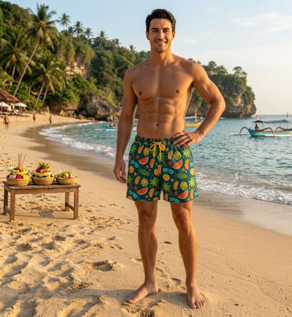 Tropical Oasis Swim Shorts p196 مايوه الواحة الاستوائية