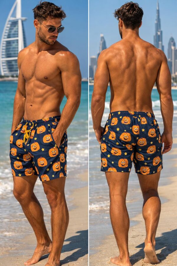 Pumpkin Smile Swim Shorts P151  مايوه ابتسامة البامبكين