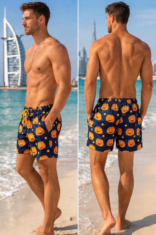 Pumpkin Smile Swim Shorts P151  مايوه ابتسامة البامبكين