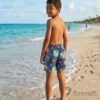 Tropi-Cool Kids' Swim Shorts P201 شورت سباحة للأطفال بنقشة استوائية