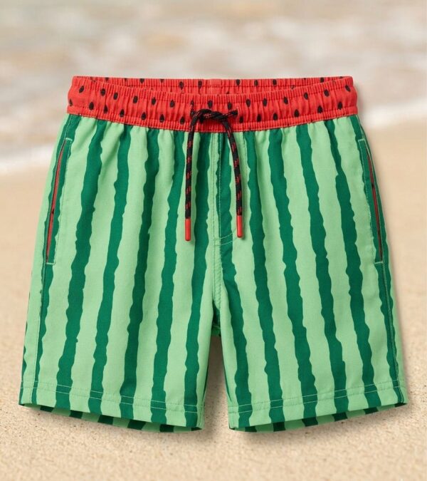 Kids Watermelon Stripes  P205 شورت البطيخ المخطط