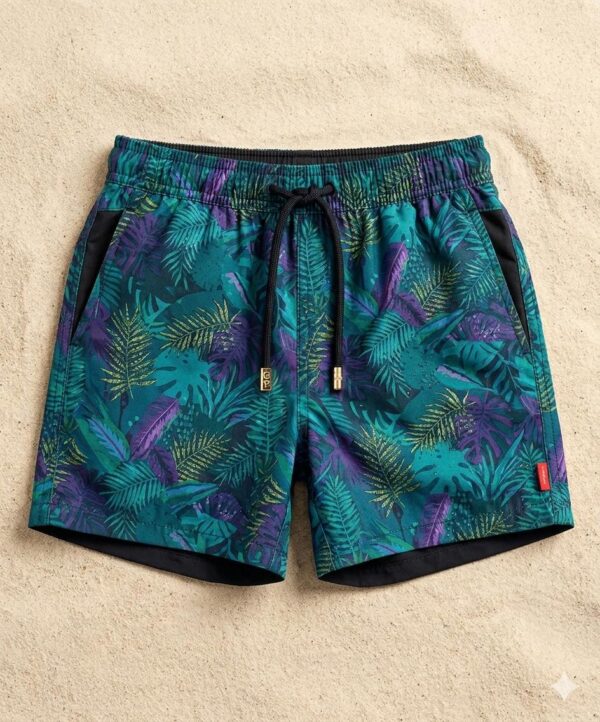WhatsApp Image 2026-03-25 at 6.52.12 PM Kids Tropical Night Swimshorts P217 شورت شاطئ بنقشة الغابة الليلية