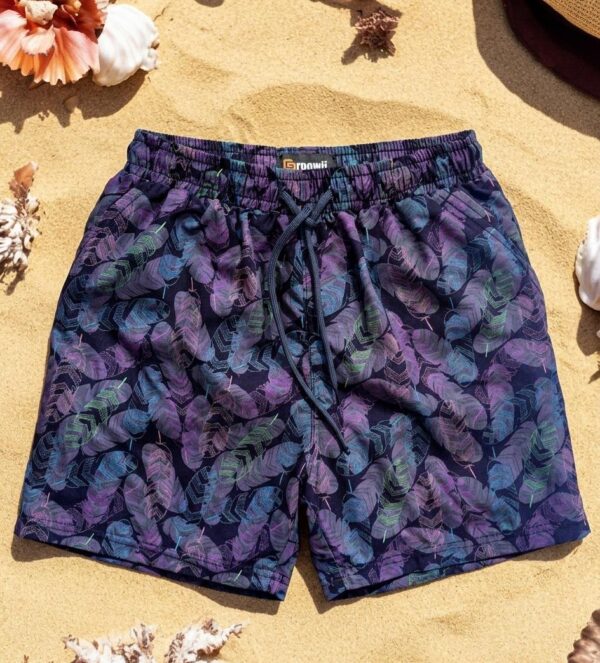 WhatsApp Image 2026-03-25 at 7.09.57 PM Neon Feather Swim Shorts for Boys P206 شورت سباحة للأولاد بنقشة ريش نيون