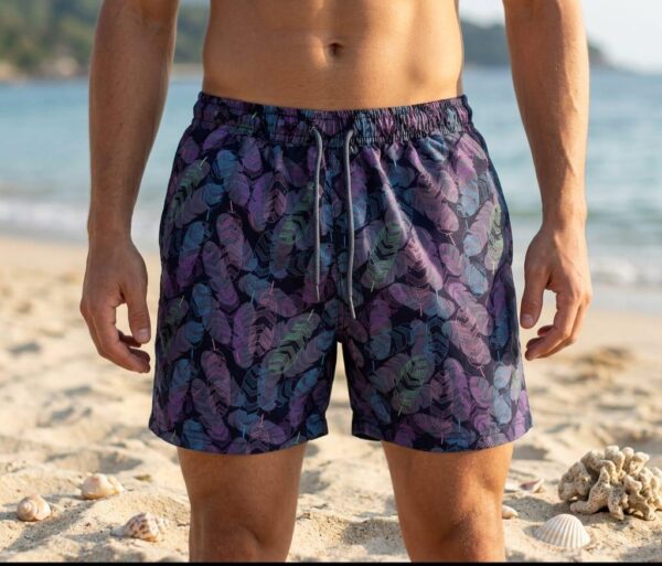 Midnight Plume Swim Shorts p206 شورت سباحة "ريش منتصف الليل"