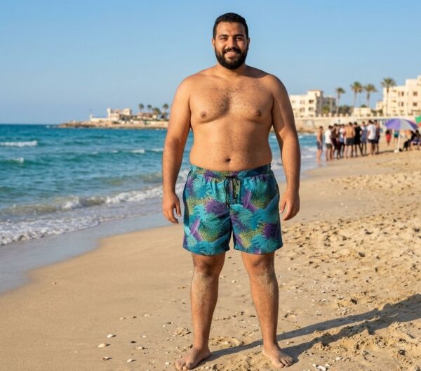 WhatsApp Image 2026-05-03 at 12.50.05 AM (2) Amazonian Leaf Swim Shorts P217 شورت سباحة "أوراق الأمازون مقاسات خاصة