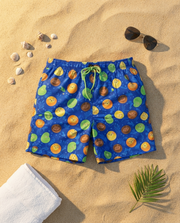 Tropical Fruits Swim Shorts P154 مايوه الفواكه الاستوائية