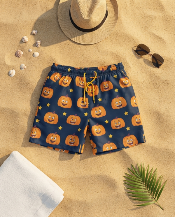 Pumpkin Smile Swim Shorts P151  مايوه ابتسامة البامبكين