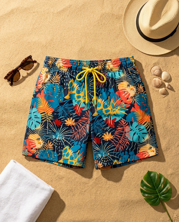 Abstract Jungle ٍSwimshorts P201 | مايوه الغابة التجريدية 🌿✨