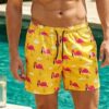 104 Flamingo Splash Swimshorts P104 مايوه موجة الفلامنجو