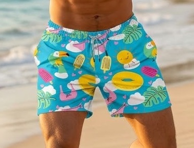 109 Tropical Sunshine Swimshorts P109 مايوه شروق الشمس الاستوائية