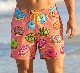 Donut Daze Swimshorts  P117 مايوه حلاوة الدونات