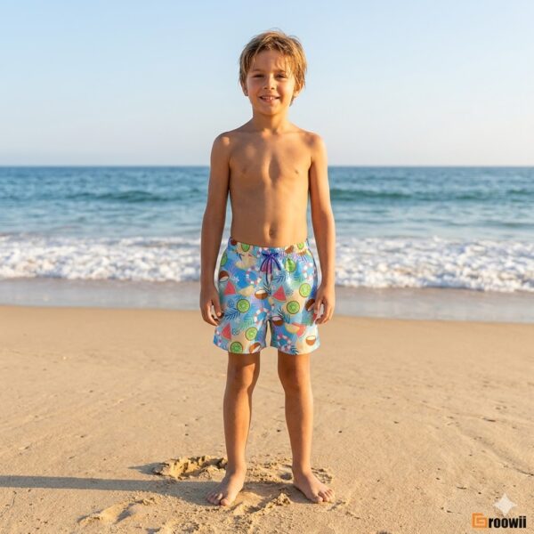 119-2 Sunny Summer Kids Swim Shorts P119 مايوه شمس ومرح للأطفال
