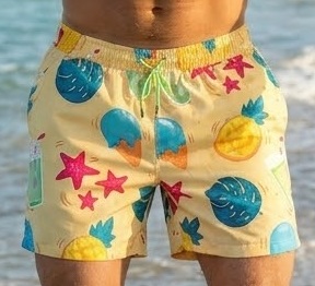 121 Tropical Bliss Swimshorts P121 مايوه ركوب سعادة استوائية