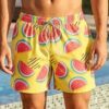 123 Summer Vibe Watermelon Swimshorts P123 مايوه لمسة الصيف" بنقشة البطيخ