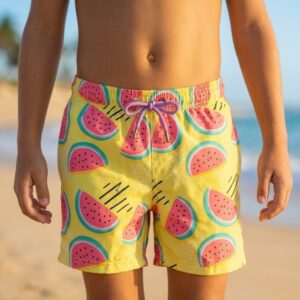 Melon Madness Kids Swim Shorts P123 مايوه جنون البطيخ للأطفال