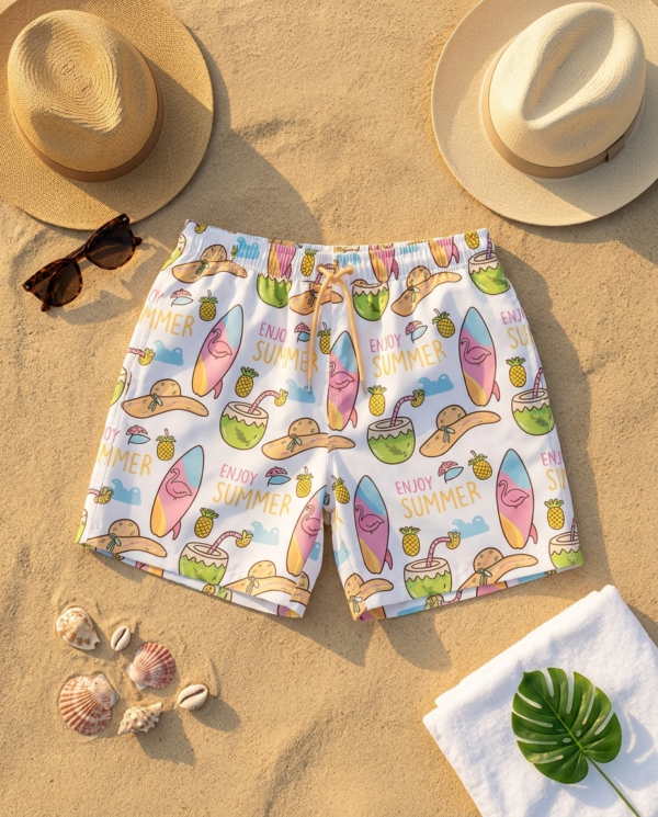 Gemini_Generated_Image_49muda49muda49mu-clean Summer Doodles Swimshorts P210 | مايوه خربشات الصيف 🥥