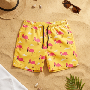 Flamingo Splash Swimshorts  P104 مايوه موجة الفلامنجو