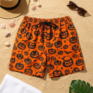 Gemini_Generated_Image_fx081afx081afx08-clean Spooky Pumpkin Swim Shorts P158 مايوه القرع المخيف