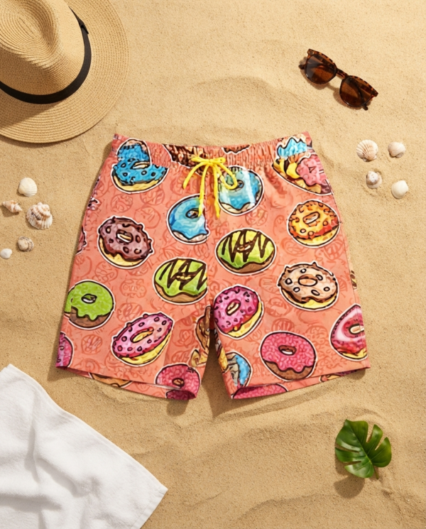 Donut Daze Swimshorts  P117 مايوه حلاوة الدونات