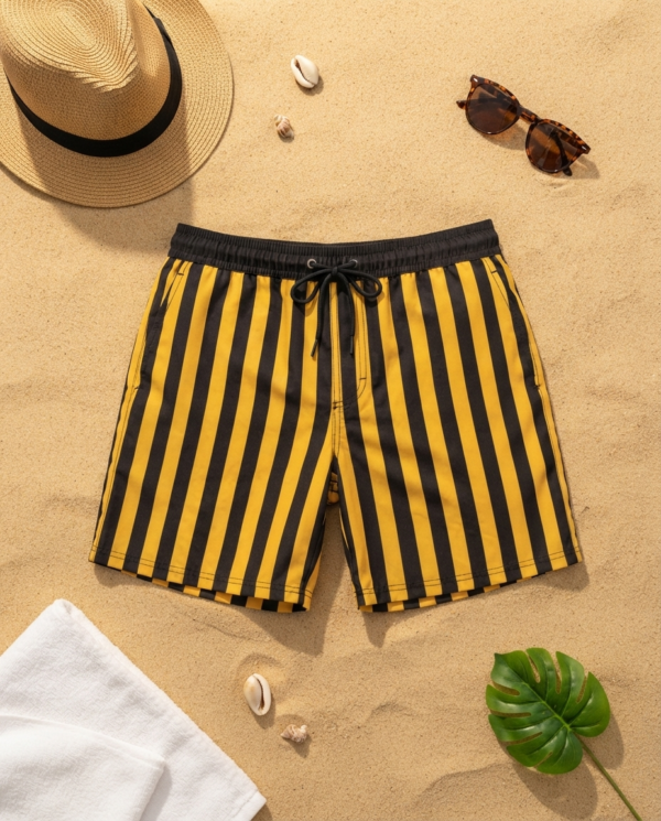 Gemini_Generated_Image_zf1jajzf1jajzf1j-clean Bumblebee Stripe Swimshorts P181 شورت السباحة "تايجر" المخطط باللونين الأصفر والأسود
