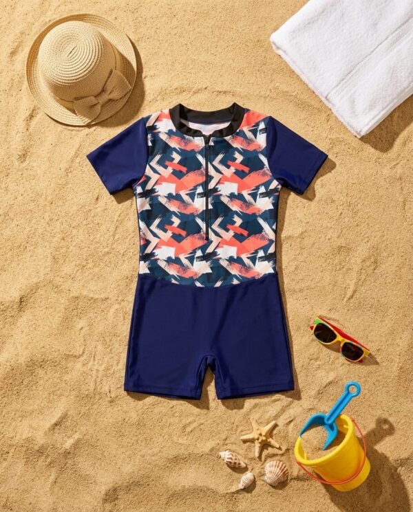 WhatsApp Image 2026-06-27 at 6.51.42 PM Abstract Splash Kids' Swim Suit P155 مايوه سوت النقوش التجريدية للأطفال