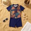 Sunset Jungle Kids' Swim Suit P175 مايوه سوت ألوان الغروب للأطفال