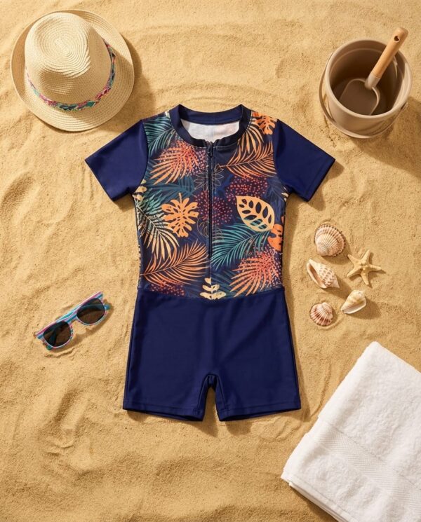 Sunset Jungle Kids' Swim Suit P175 مايوه سوت ألوان الغروب للأطفال