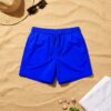 blue Classic Solid Swim Shorts شورت سباحة كلاسيكي سادة