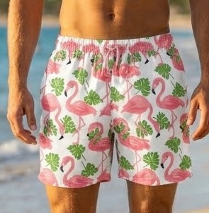 d25a0fa0-2932-4dd3-810f-c78221f44205 Flamingo Dream Swimshorts P125 مايوه حلم الفلامنغو