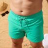 oversize candy Classic Solid Swim Shorts (Oversize) شورت سباحة كلاسيكي سادة (مقاسات خاصة)