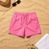pink Classic Solid Swim Shorts شورت سباحة كلاسيكي سادة