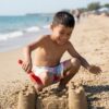 Tropical Monstera Kids Swim Shorts P129 مايوه بطبعة المونسيرا للأطفال