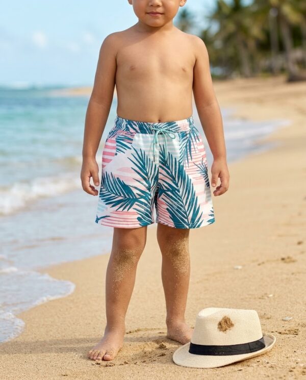 130-2 The Sunset Palms Kids Swim Shorts P130 مايوه نخيل الغروب للأطفال