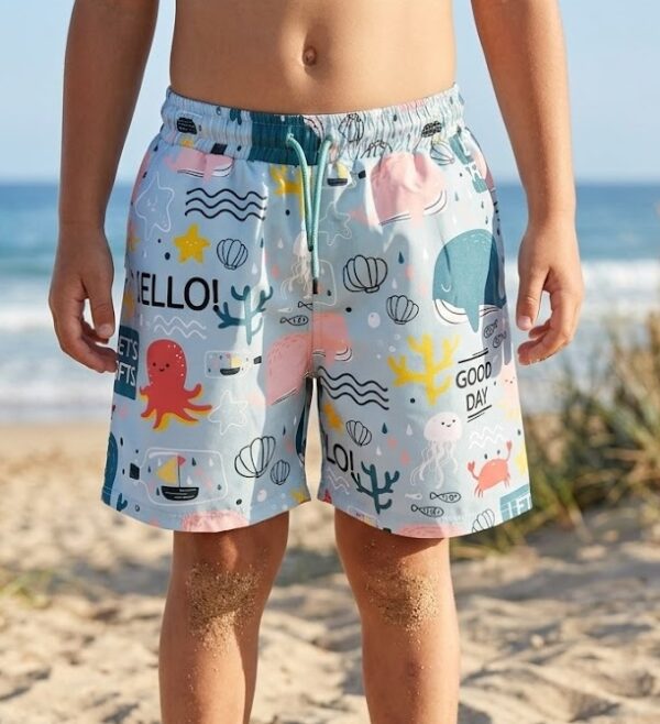 The Deep Sea Kids Swim Shorts P131 مايوه كائنات الأعماق للأطفال