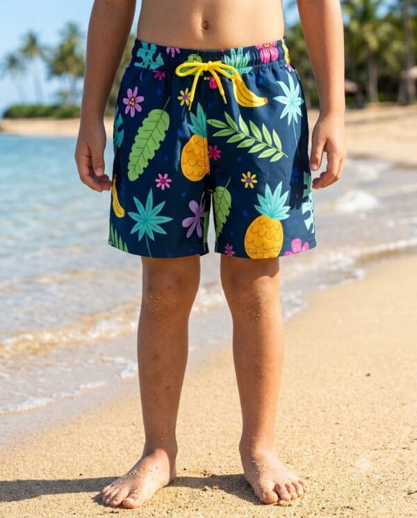 132-kids-2 The Tropical Jungle Kids Swim Shorts P132 مايوه الغابة الاستوائية للأطفال