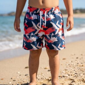 Abstract Splash Kids Swim Shorts P155 مايوه الفرشاة التجريدية للأطفال