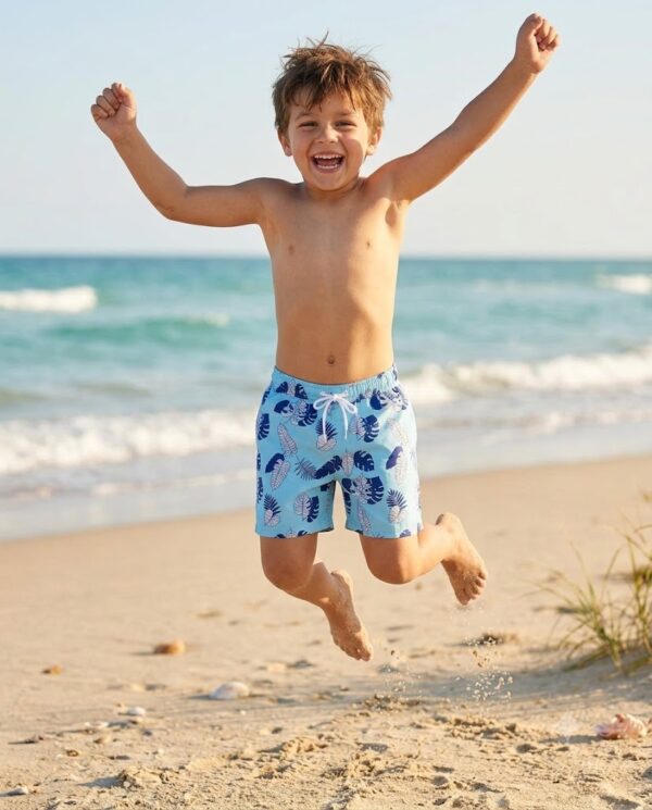 165-kid-2 Tropical Paradise Kids Swim Shorts P165 مايوه الجنة الاستوائية للأطفال