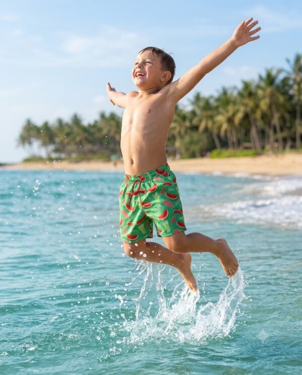 168-kids Watermelon Party Kids Swim Shorts P168 مايوه بطبعة البطيخ للأطفال