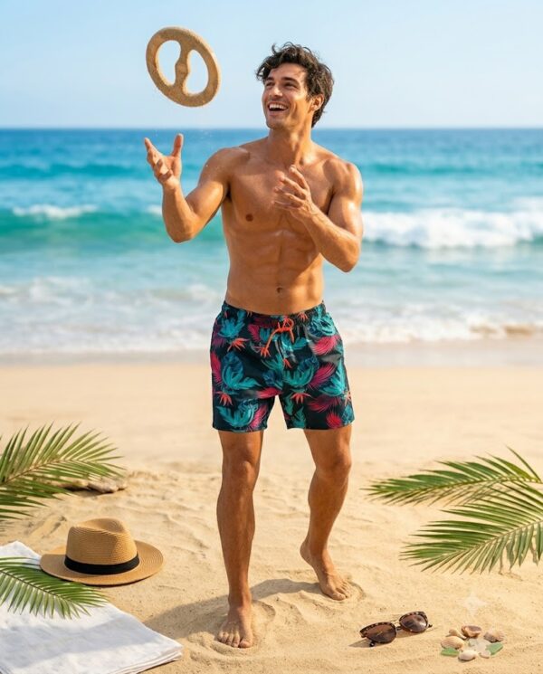 p152-1 Midnight Oasis SwimShorts P152 مايوه الواحة الليلية